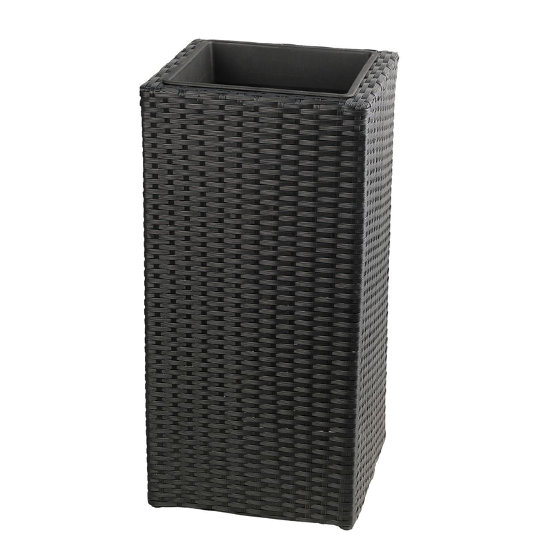 Solhome - Square Planter Box For Patio - Black