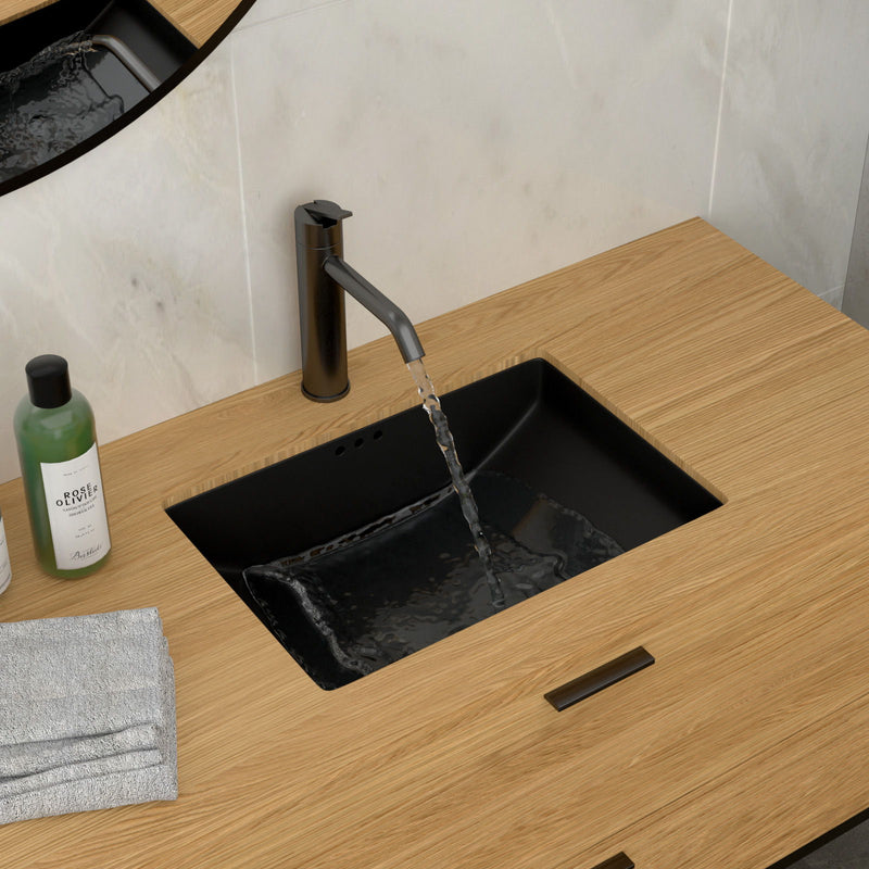 Modern Ceramic Undermount Bathroom Sink With Overflow, High Quality