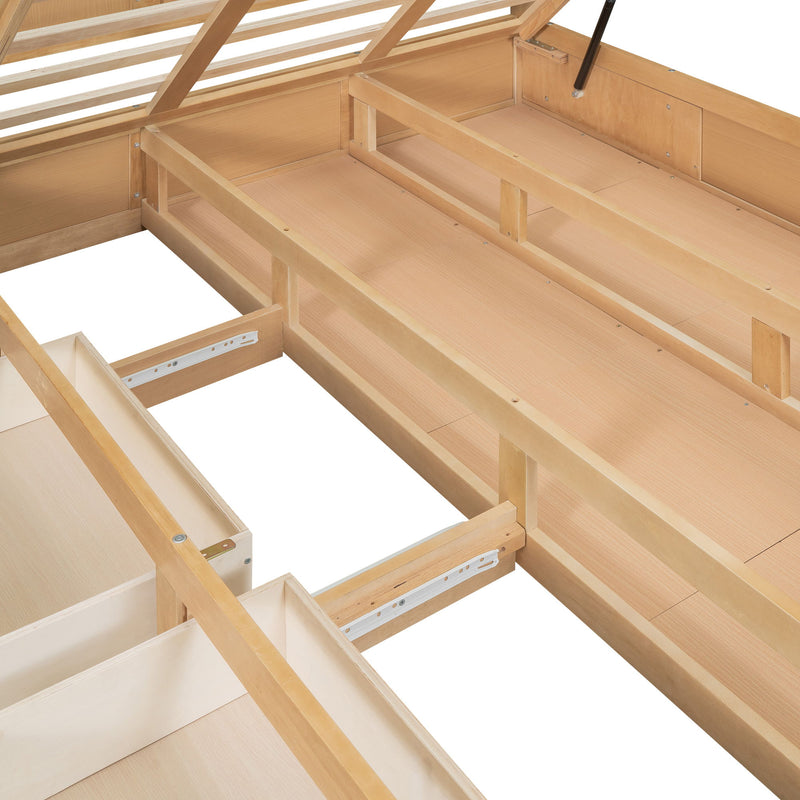 Platform Bed With Underneath Storage And 2 Drawers