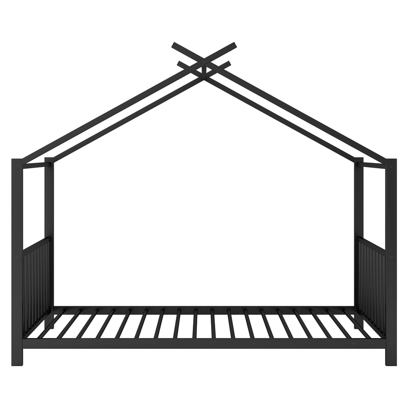 Metal House Platform Bed With Modern Design And Durable Frame