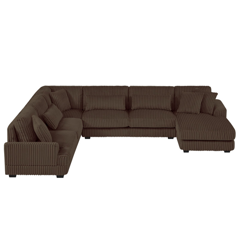 U - Sectional Sofa With Chaise Lounge, Oversized Living Room Couch