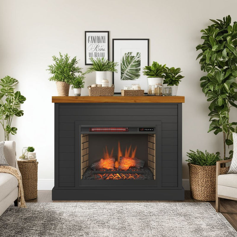 48" Fireplace With Mantel
