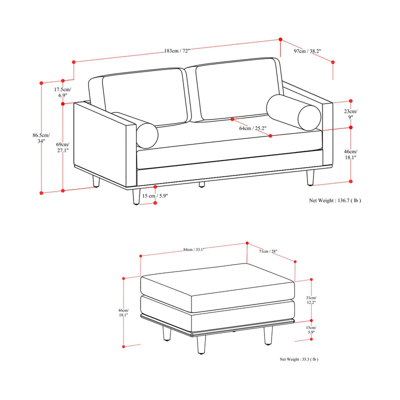 Morrison - Sofa And Ottoman Set