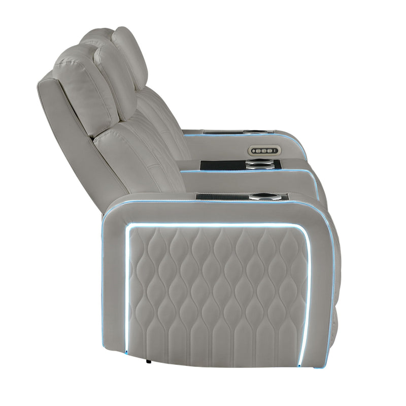 Electra - Power Reclining Set With Power Headrests, Massage And LED Lighting