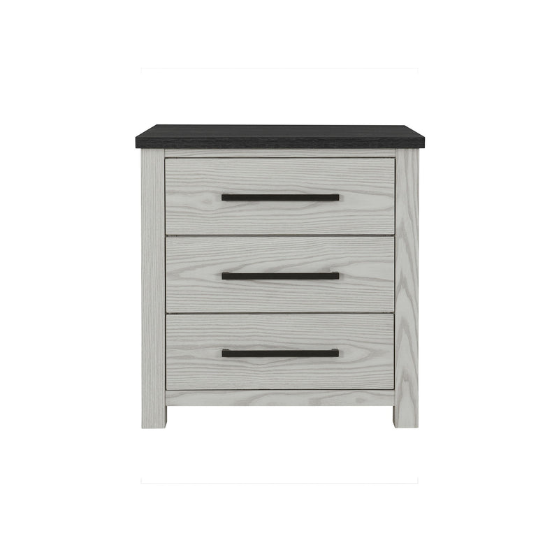 Avery - Nightstand With Top Spacious Drawers, Block Feet - Beige