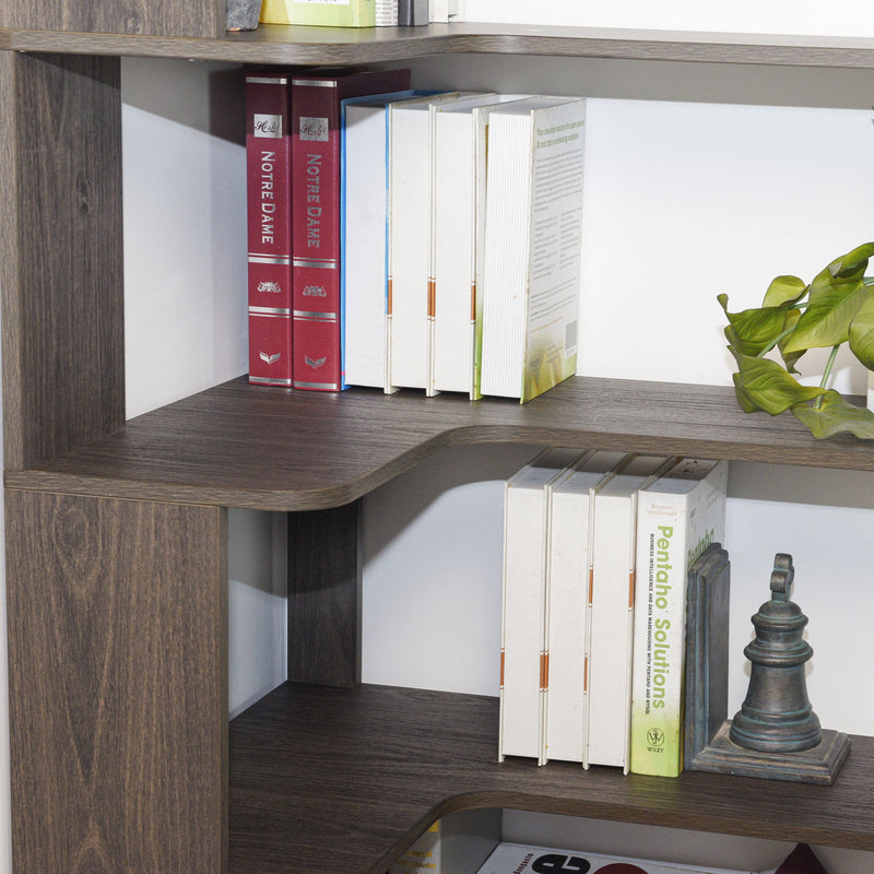 L-Shaped Design Corner Bookshelf