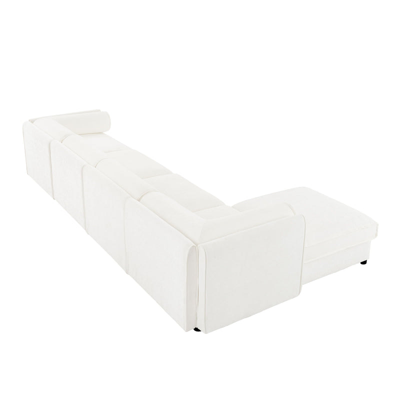 Contemporary Elegant Sofa With Storage And Ottoman