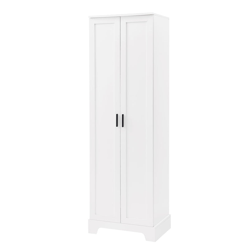 Storage Cabinet With Adjustable Shelves, 2 Doors, Rectangle Design For Bathroom