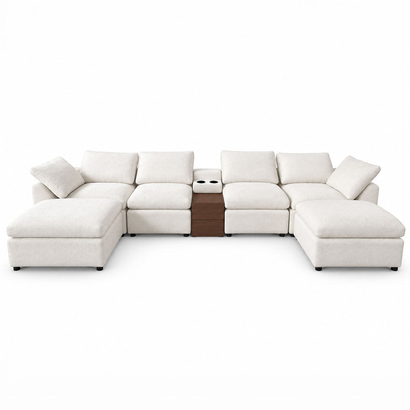 Modular Cloud Couch With Storage Console