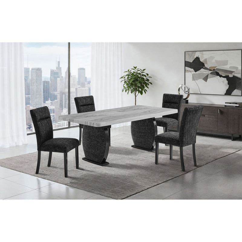 Dining Table With Upholstered Legs - Black