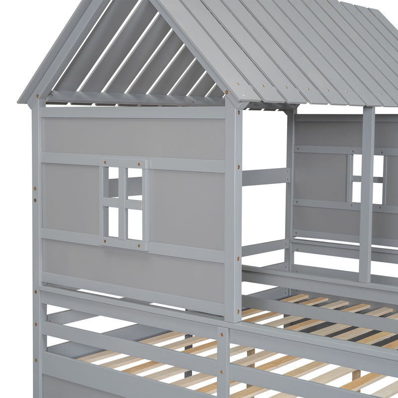 House Platform Beds With 2 Drawers, Side By Side Design