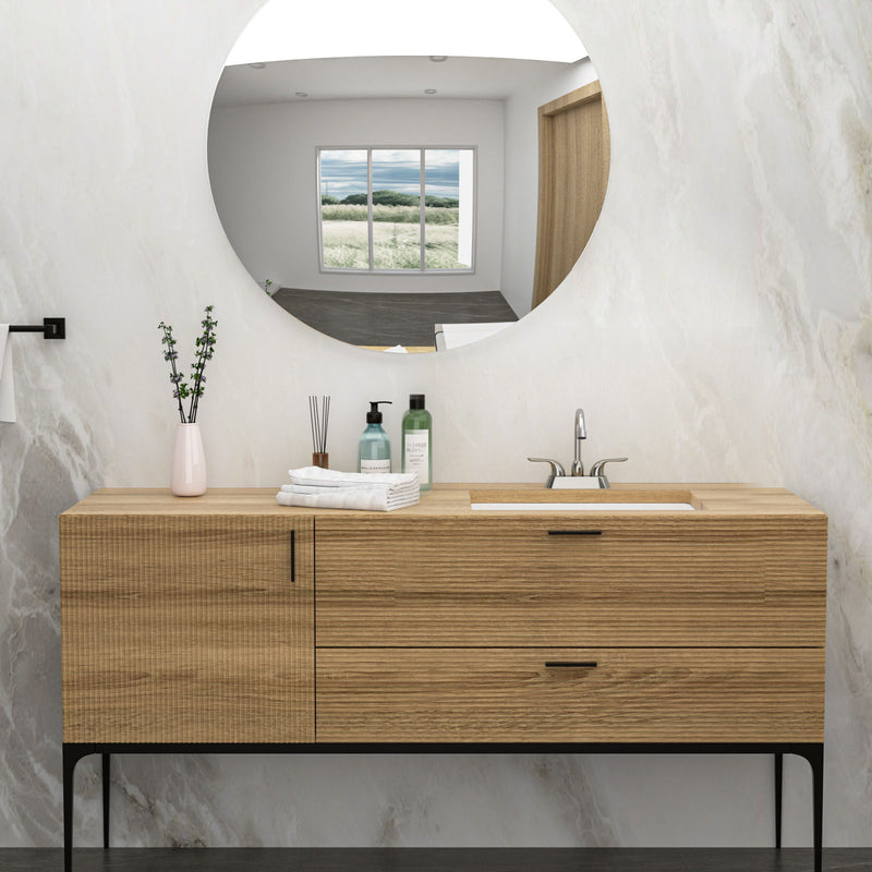 Modern Ceramic Undermount Bathroom Sink With Overflow, High Quality