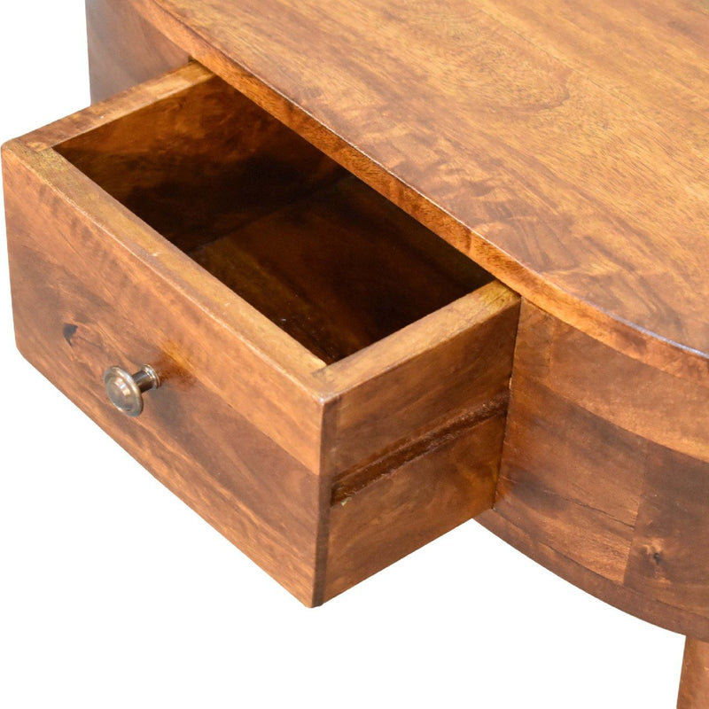 Mini Rounded Coffee Table - Chestnut