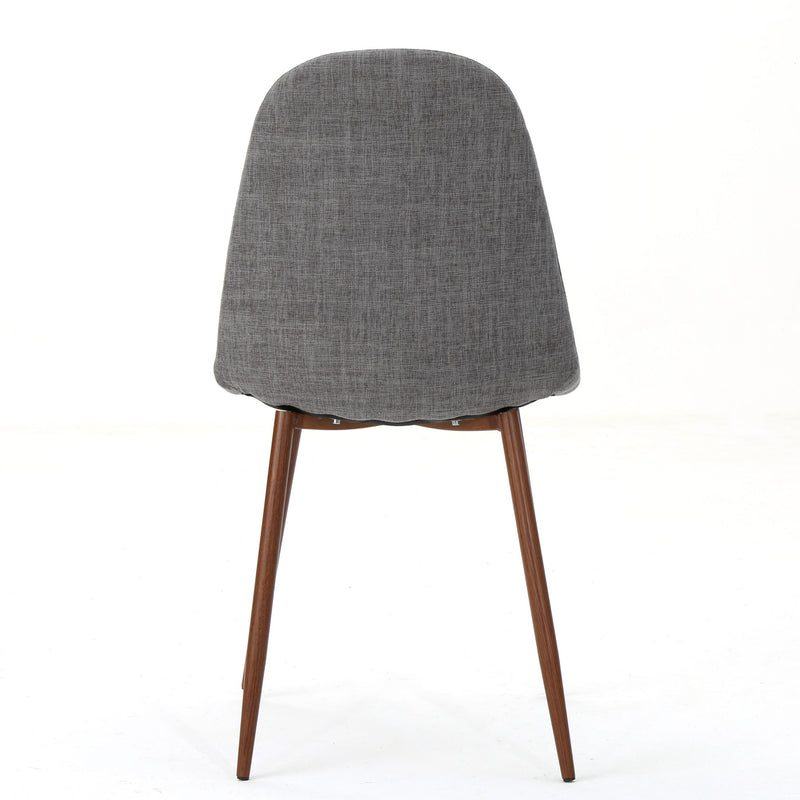 Modern Minimalist Fabric Dining Chair With Iron Legs