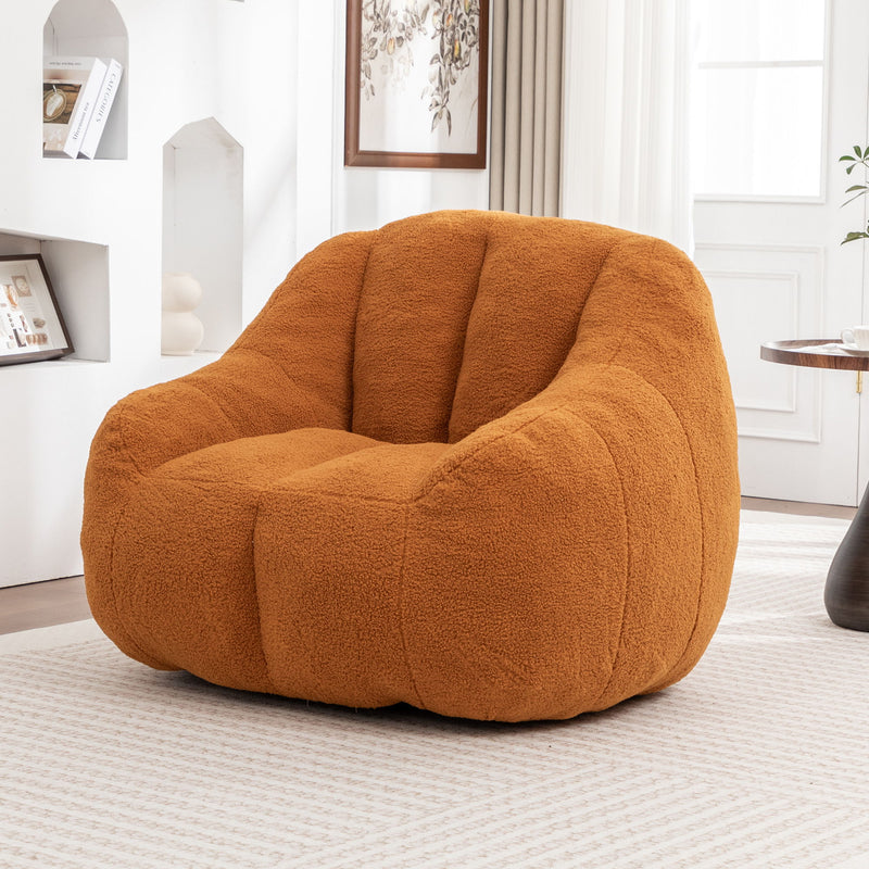 Comfy Bean Bag Chair With Memory Foam Filler, Tufted Soft