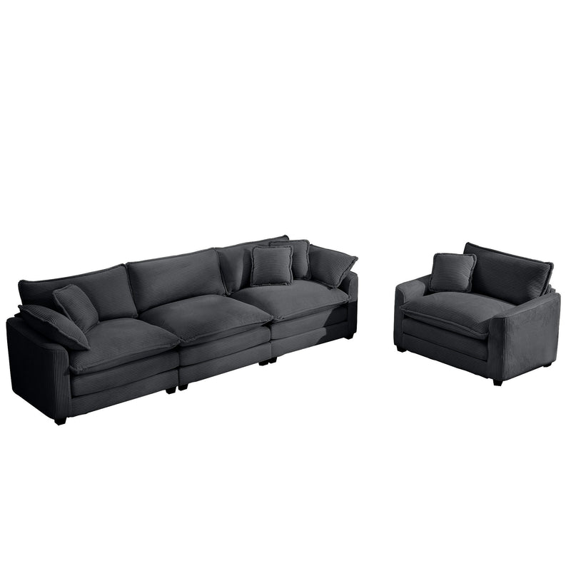 Elegant Oversized Sectional Sofa Set With Deep Seats And Flexible Layout
