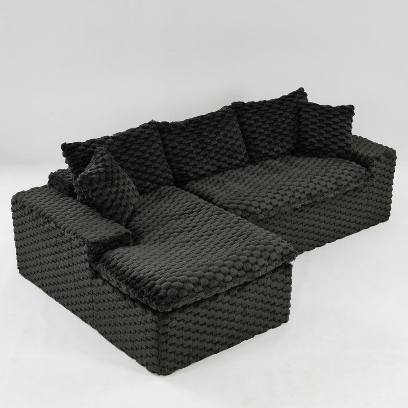 Modular Sofa, Convertible Twin Seat With Chaise Lounge