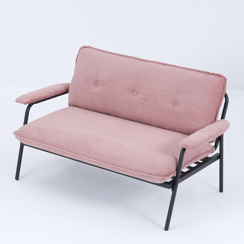 Modern Metal Frame Sofa With Sponge Filling For Compact Spaces And Versatile Use