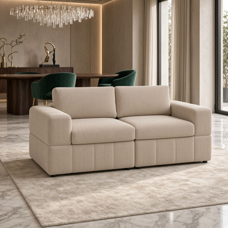 Oversized Modular Loveseat Set