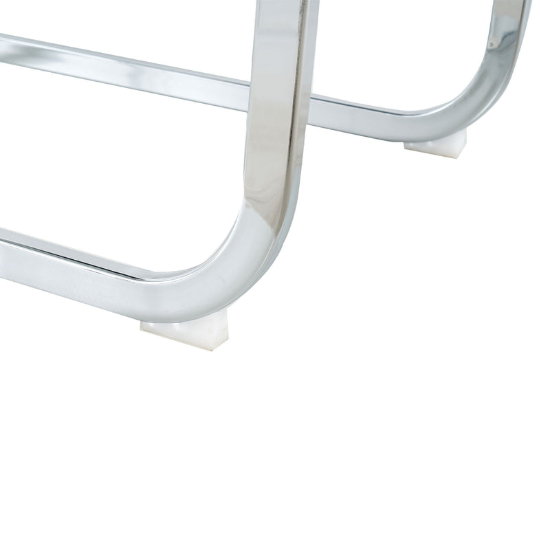Modern Dining Chairs With Padded Seat And Metal Legs