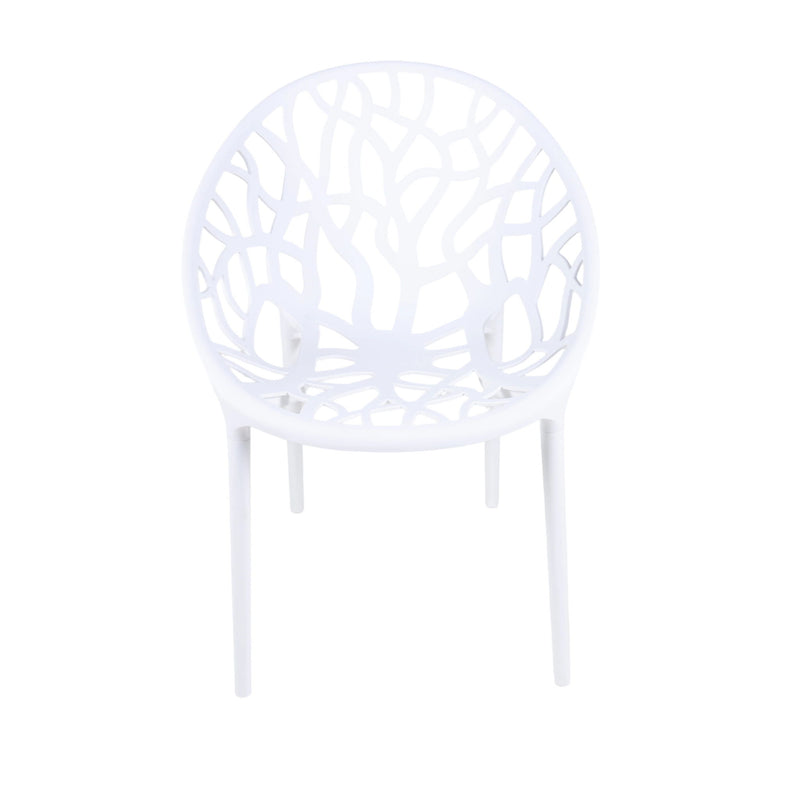 Dining Chair, Transparent Shell Design For Home (Set of 4) - White
