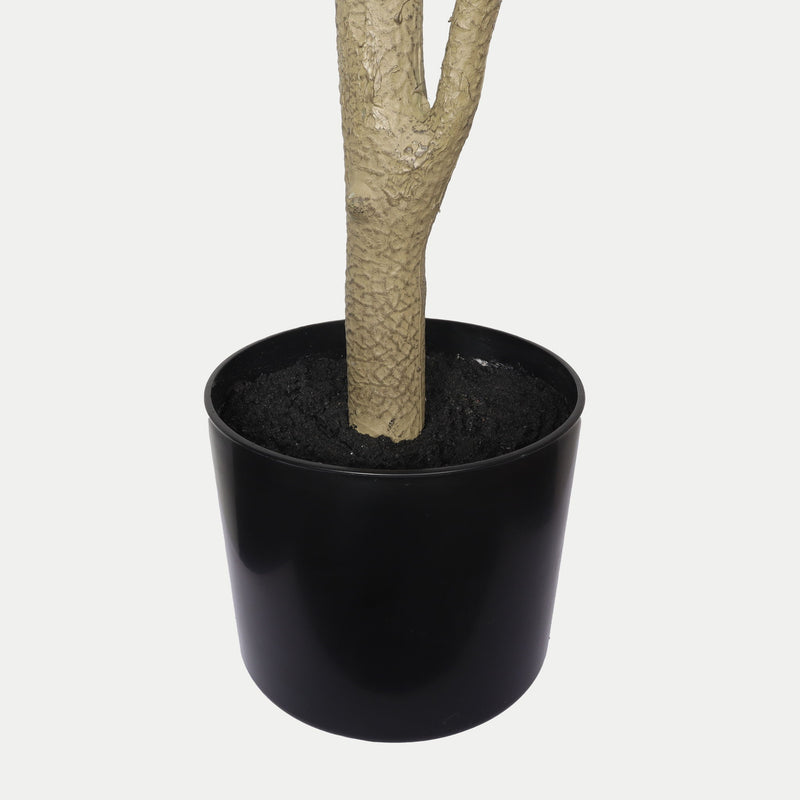 6Ft Real Touch Fake Fiddle Leaf Fig Tree In Pot, Indoor Decor For Home - Green Leaves