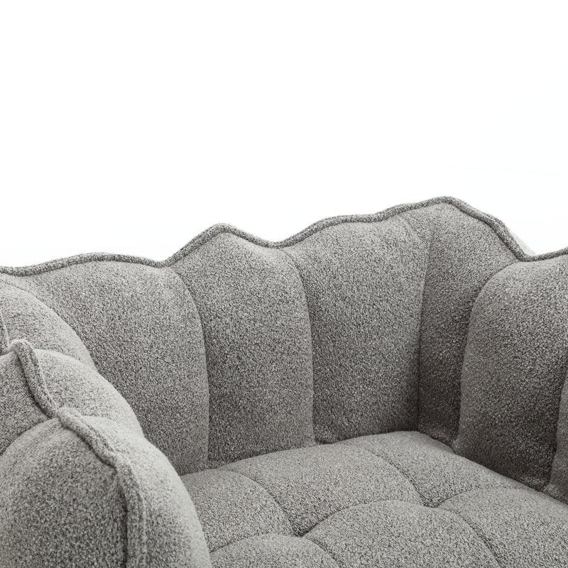 Soft Bean Bag Chair With High Resilient Foam (Chips) - Gray