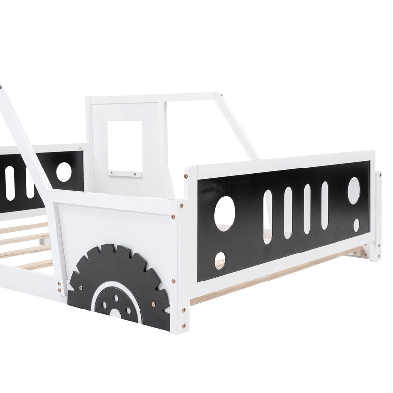 Classic Car Shaped Platform Bed With Wheels