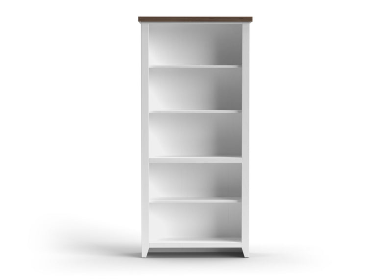 High 5 Shelf Bookcase - Jasmine Whitewash / Barnwood