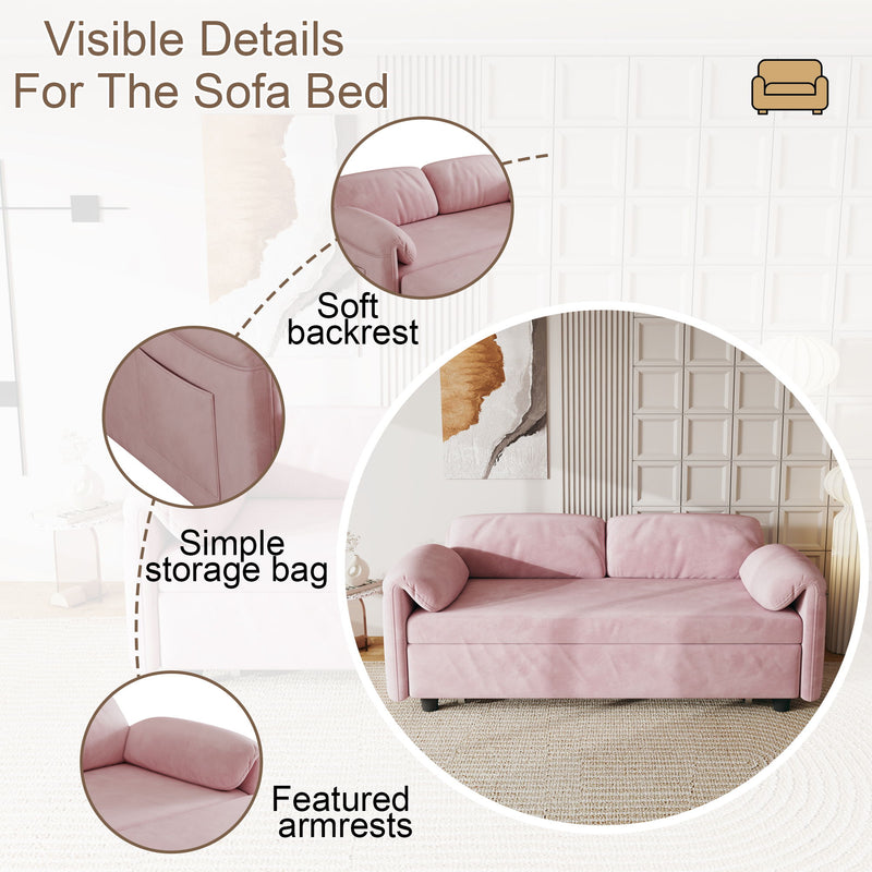 Sofa, Dual Purpose Lounge With Retractable Queen Size Bed