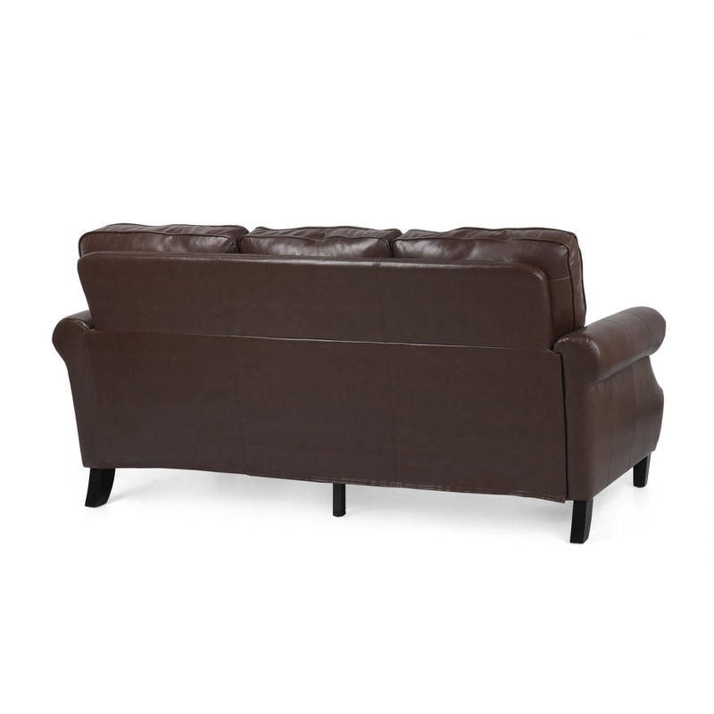 Contemporary 3 Seater Sofa With Nailhead Trim
