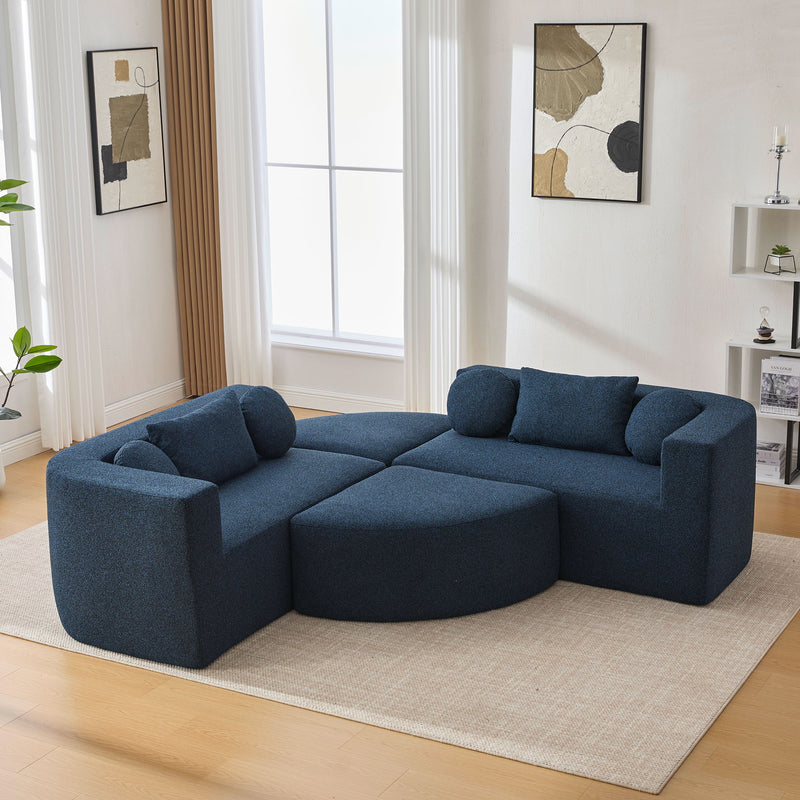 Boneless - Couch Modular Sectional Sofa With Deep Seating And Curved Design
