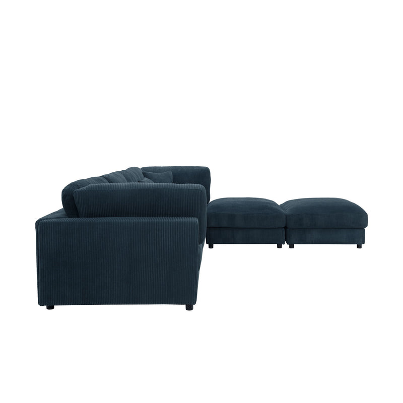 Upholstered Modular Sectional & Custom Configuration And Toss Pillows