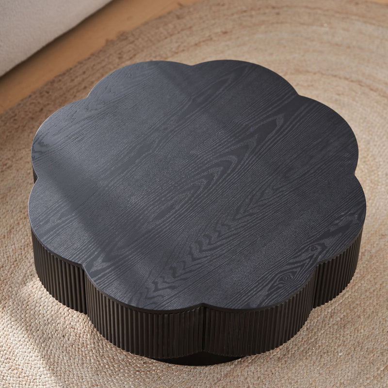 Modern Plum Blossom Shaped Coffee Table With Storage
