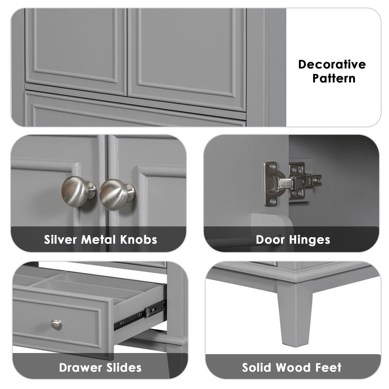 Modern Bathroom Vanity Base Only With Doors And Drawer