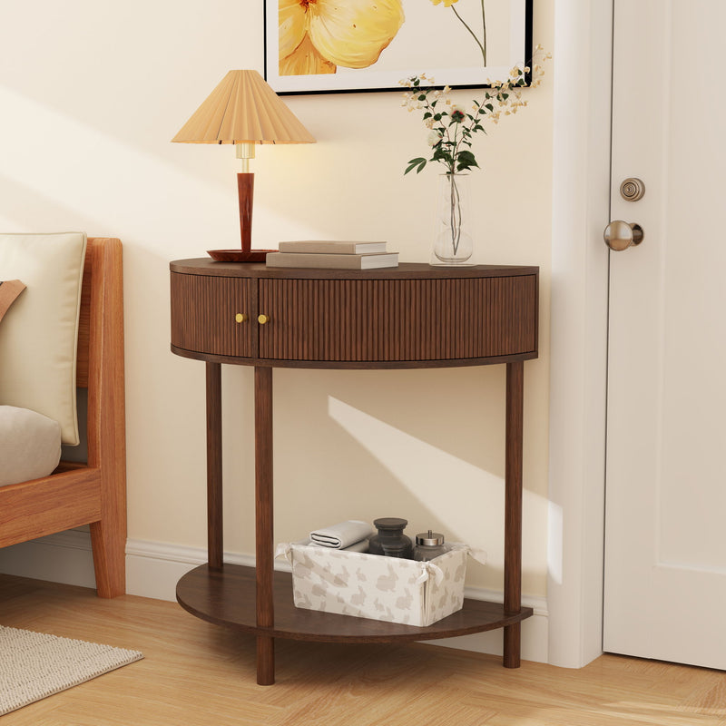 Demi Lune - Console Table With 2 Storage Drawers
