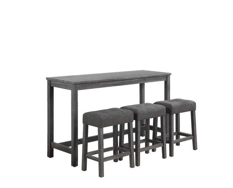 Oriana - 4 Piece Counter Height Pub Table Set With Tufted Stools