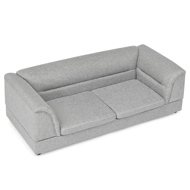 Oversized, Curved Armrest Rectangular Dog Sofa, For Large & Oversized Dogs - Light Gray