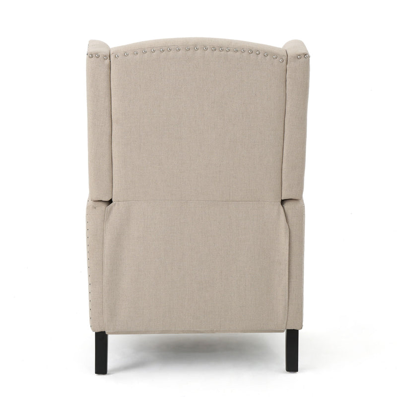 Westeros Wing Back Fabric Upholstered Recliner