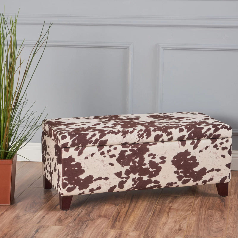 Storage Ottoman - Brown Multi