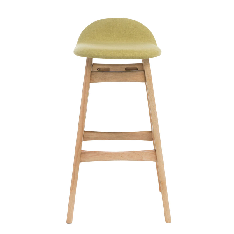 Contemporary Bar Stool With Stylish Seat And Small Backrest